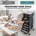 thumbnail image 5 of Organize Art supplies Beauty Products Kids' Cafts and Makeup with Black 10-Drawer Multipurpose Mobile Rolling Storage Organizer with Tray Cart | Perfect for Beauty Schools and Kitchen Organization, 5 of 7