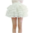 thumbnail image 6 of Xdegoge Layered Tulle Tutu Skirt for Girls with Bow Detail, Elastic Waist, Dance, Party, Costume Wear, 6 of 6