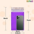 thumbnail image 2 of 4 x 8 Inch Bubble Mailers 100 Pack, Self Seal Padded Envelopes for Small Business, Waterproof Shipping Bags, Purple, 2 of 7