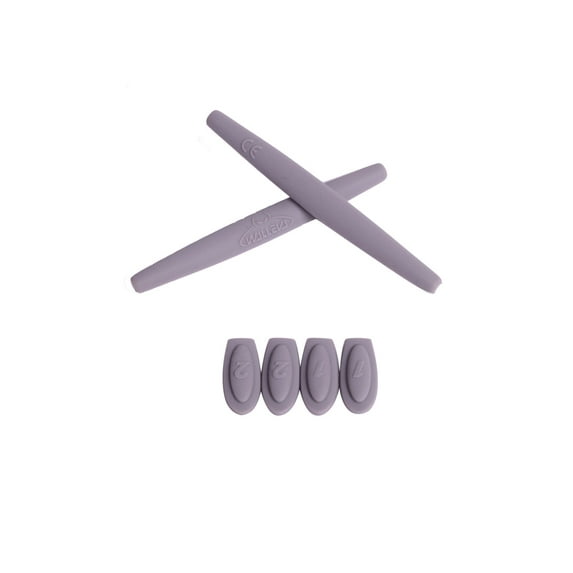 Walleva Grey Earsocks and Temple Shocks for Oakley X-Metal Series