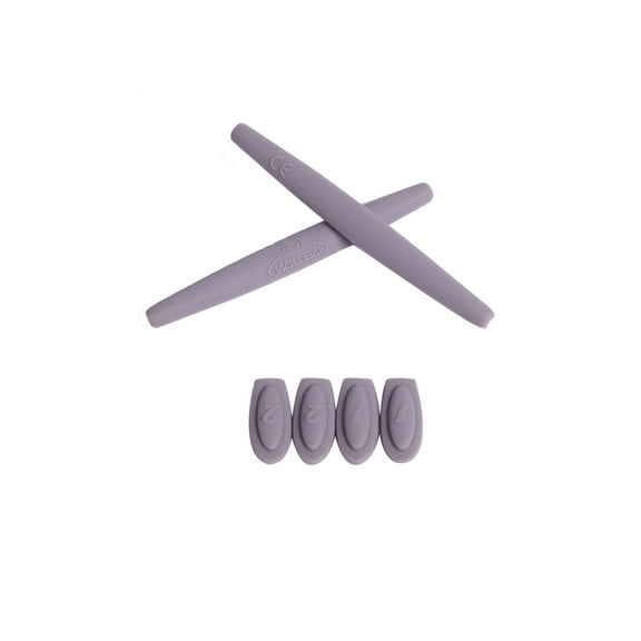 Walleva Grey Earsocks and Temple Shocks for Oakley X-Metal Series