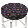thumbnail image 3 of Haiem Vinyl Records Musical Notes Cushion Round Bar Chair Seat Cover Bar Chair Cushion Covers Elastic Washable Bar Chair Cover,Protects from Scratches and Stains-13 inch, 3 of 7