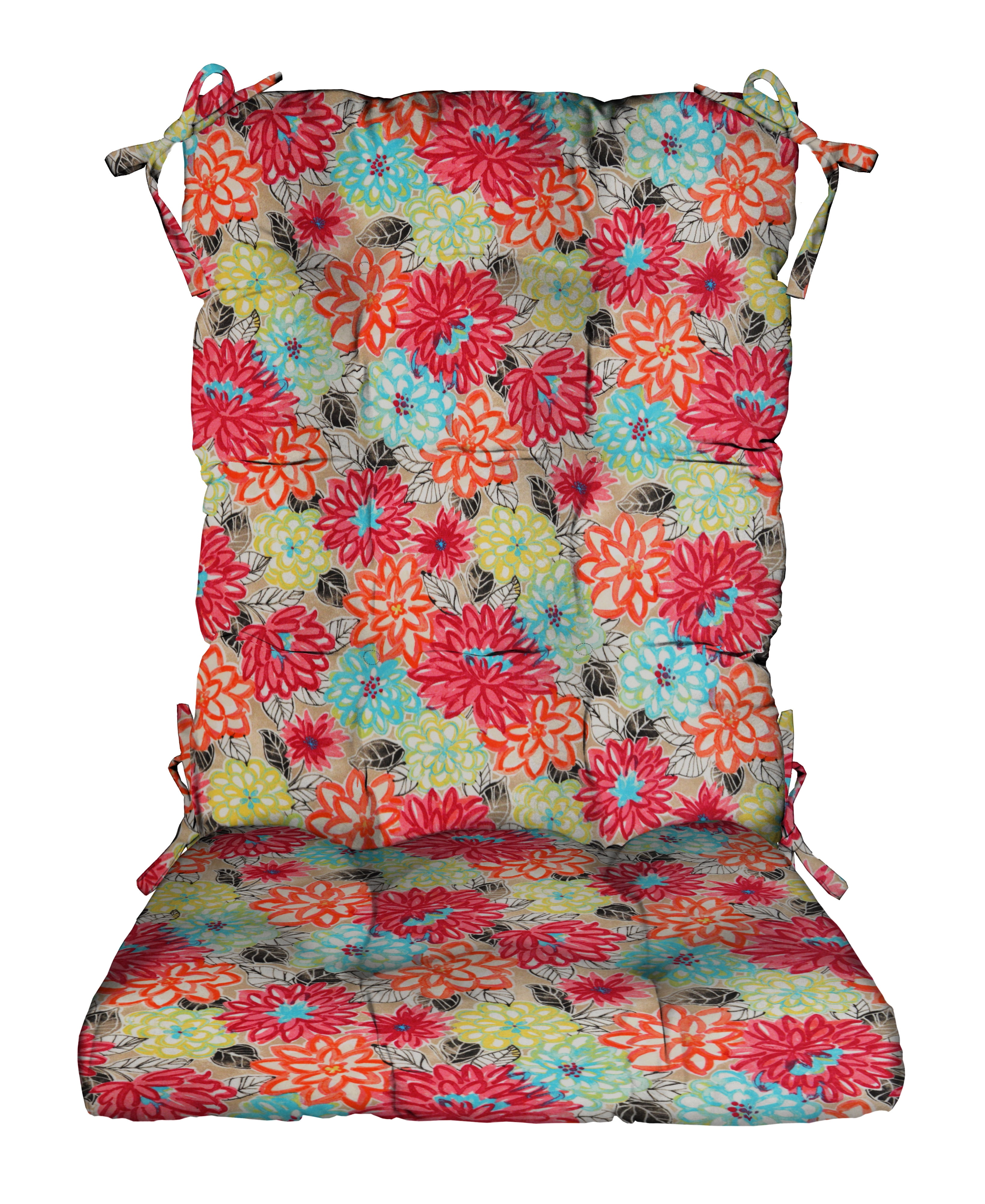 clearance patio cushion sets on Rsh Decor Indoor Outdoor Tufted Rocker Rocking Chair Pad Cushions Standard Artistic Floral Walmart Com Walmart Com