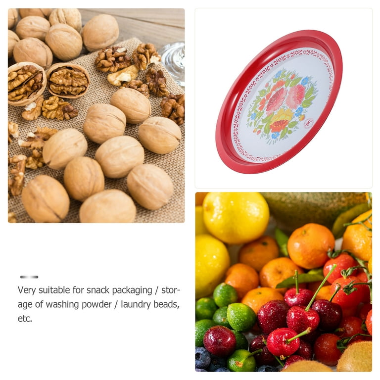 Enamel Fruit and Vegetable Plate Retro Style Multi-function Snacks