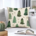 thumbnail image 3 of Christmas Pillow Covers 16x16 Inch Green Xmas Pine Tree Snowflake Throw Pillows for Couch Soft Durable Cushion Covers Farmhouse Winter Holiday Pillow Cases for Bed Sofa Decor Set of 2, 3 of 6
