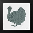 thumbnail image 2 of Imperfect Dust 15x15 Black Modern Framed Museum Art Print Titled - Floral Turkey, 2 of 5