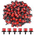 thumbnail image 1 of 200pcs Adjustable Irrigation Dripper, 1/4\' Drip Irrigation System Micro Flow Drip Head Irrigation Mist Nozzles (Red), 1 of 5