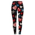 thumbnail image 5 of Plus Size Leggings Valentine's Day Printed Leggings Women High Waist Soft Elastic Comfortable Lifting Slim Fit Workout Pants Black L, 5 of 5