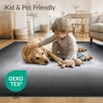 thumbnail image 4 of ODIKA 9'x12' Washable Area Rug Alfombras Minimalist Abstract Interlocking Grid Para Habitacion for Great Room, Indoor Concept, Large Living Low Pile, Flatwoven, 4 of 7