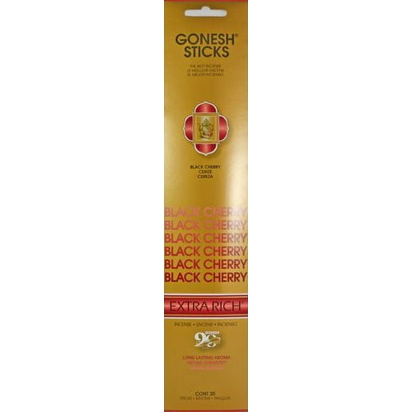 Bâtonnets d’encens Gonesh – Cerise noire Paq. de 20