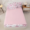 thumbnail image 4 of Manfei Seashell Bowtie Zipper Full Size Comforter Sets with Fitted Sheet and 2 Pillowcases,Coastal Cute Zipper Bedding Set,Pink Reversible,4 Pieces, 4 of 7