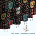 thumbnail image 6 of Colorful Skull Flower Pattern Shower Curtain 36"x72" ,Bathroom Decorative Shower Curtains Set with 12 Hooks,Modern Waterproof Washable Shower Curtain, 6 of 6