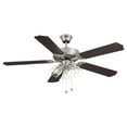 thumbnail image 4 of Trade Winds Levi 52" 3-Light Ceiling Fan in Brushed Nickel with Clear Bubble Glass, 4 of 9