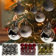 thumbnail image 6 of Harlier Christmas Balls Ornaments, 12pcs 1.1" Shiny Xmas Tree Decorations, Holiday Hanging Balls-3 Style Shatterproof Birthday Easter Holiday Wedding Christmas Ornaments (Red), 6 of 6