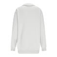 thumbnail image 4 of Uootdi Women's Half Zip Quilted Long Sleeve Sweatshirts Blouses for Women Dressy Casual Gift Crew Neck Pullover Tops Textured So lid, 4 of 6