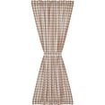 thumbnail image 5 of VHC Brands Annie Portabella Buffalo Check Country Farmhouse French Door Panel 72x40, Brown and White, 5 of 7