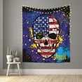 thumbnail image 5 of ZNDUO Vintage Skull American Flag Pattern Wall Tapestry, Tapestries for Living Room Bedroom Dorm Classroom Office Decor 60x51 Inch, 5 of 8