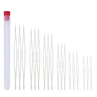 CHGCRAFT About 100pcs Iron Beading Needle with Hook Bead Threader for  Jewelry Making, 78x1.2x0.5mm 