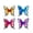 B, variant on 4 Pack Metal Butterfly Wall Art Decor, Colorful Hanging Sculptures, Decorative Ornaments for Garden, Patio, Fence, Porch, Bedroom & Living Room