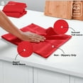 thumbnail image 2 of HEIRLOOM COMFORT 100% Cotton Kitchen Towels, 16"x26", 5 Pack, Waffle Weave, Absorbent, Fast Drying Dishcloth Set for Cleaning, Hand Towels, Dish Rags, Wash Cloth, Durable, Machine Washable, Red, 2 of 6