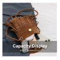 thumbnail image 6 of Packet Fringe Fashion Crossbody Grocery Bag Women Tote Bag Mobile Phone Handbag Shoulder Bag BEIGE, 6 of 8