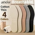 thumbnail image 2 of Breathable Insoles Thin Soft Cushioning Replacement Insole Comfortable Cotton Double Layer Foam Pads Absorb-Sweat Shoe Insert grey 45-46, 2 of 6