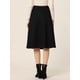 thumbnail image 4 of Falda a media pierna elástica con bolsillos de ante sintético para mujer con cinturón Negro XS, 4 of 6