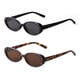 thumbnail image 1 of Gafas de Sol Laurinny Retro Ovaladas para Mujer UV400 Negro y Leopardo, 1 of 8