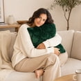 thumbnail image 5 of SLYNSHome Fall Throw Pillow with Insert,Green Embossed Maple Leaf 45x45 cm Soft Plush Cushion, Autumn Decorative Pillow for Sofa Couch Living Room Thanksgiving Home Decor, 5 of 7