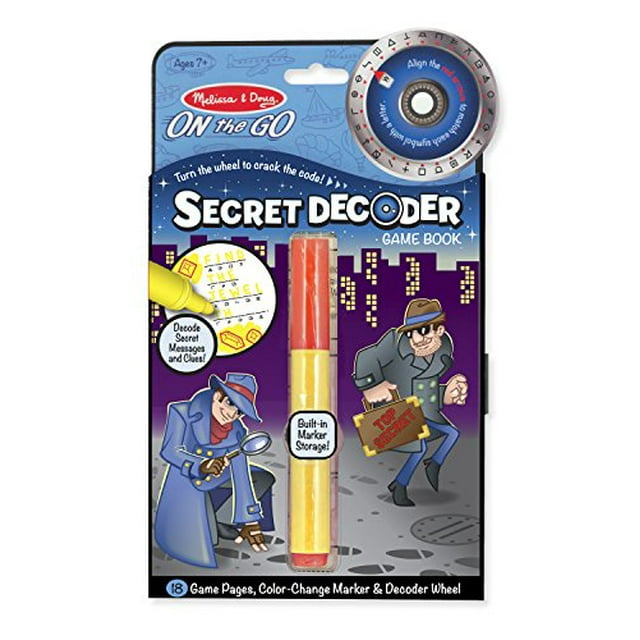 Melissa & Doug sur le Livre Secret de Décodeur de Mystère d'Espion d'Aller avec la Roue de Décodeur et le Stylo Magique-Révélation