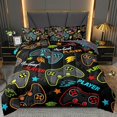 thumbnail image 2 of 6 Pieces Gamer Comforter Set for Boys Gaming Bedding Set Full Size,Video Game, 2 of 7