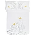 thumbnail image 3 of Swallow Cotton 3-Piece Duvet Cover Set by Blue Nile Mills, California King, Gold, 3 of 4