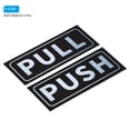 thumbnail image 3 of Unique Bargains Push Pull Door Sign 2'x5' PVC Adhesive Horizontal Pull Push Sticker Silver 4 Set, 3 of 6