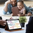 thumbnail image 4 of Flip Case for Apple iPad 11th 10th Generation 2025 2022 10.9", Pencil Holder Smart Cover Auto Sleep Wake Protective Documents Pocket Stand Snap Closure Case for iPad 11th 10th Gen 10.9 Inch, Coffee, 4 of 7