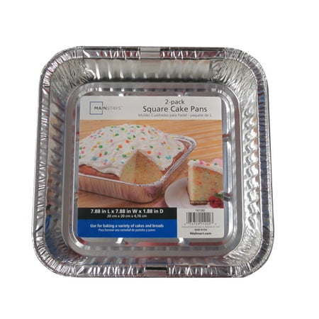 Mainstays Square Cake Pan, 2 Count