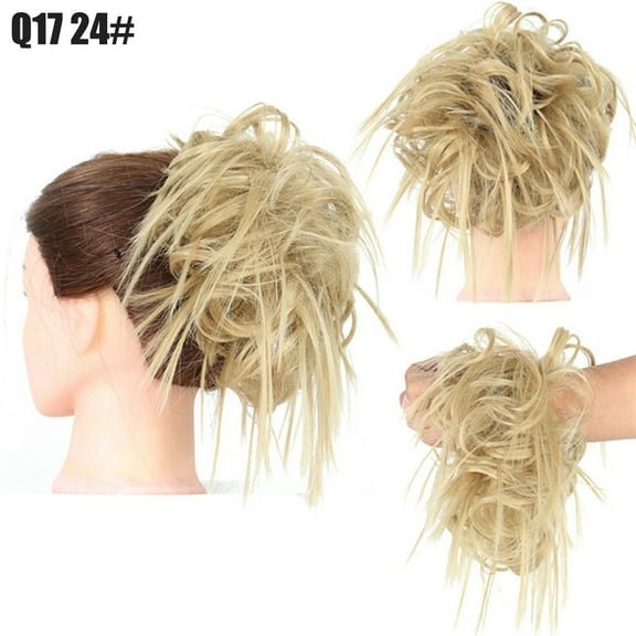 Synthetic Messy Scrunchies Elastic Band Hair Updo Hairpiece - Curly High-Temperature Fiber, Natural-Looking, Soft & Durable, Easy to Style, Party & Wedding Hair Accessory, Women Gi Makeup Organizers