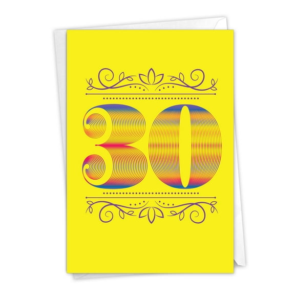 NobleWorks - 1 Funny Birthday Card with Envelope - Fab Figures Milestones 30 C9458AMBG