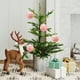 thumbnail image 5 of Adornos navideños, 4 bolas navideñas flocadas, juego de decoración navideña. Varios estilos de adornos para árboles de Navidad que también se pueden usar para otras fiestas., 5 of 5