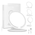 thumbnail image 2 of Portable LED Makeup Mirror With Light Lamp Folding Pocket Mirrors For Travel Light Adjustable Dimming USB Table Vanity Mirror ,Widely Use, 2 of 7