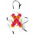 thumbnail image 1 of Flower Alphabet Apron, Fresh Garden Gerbera Petals and Yellow Tulips as Letter X, Unisex Kitchen Bib with Adjustable Neck for Cooking Gardening, Adult Size, Marigold Hot Pink and Green, by Ambesonne, 1 of 4