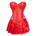 thumbnail image 1 of Lencería De Vestido De PU Sin Tirantes, Falda Plisada Con Cierre De Cremallera Vestido De Mono De PU Lencería Para Disfraces De Halloween ANGGREK Otros, 1 of 6