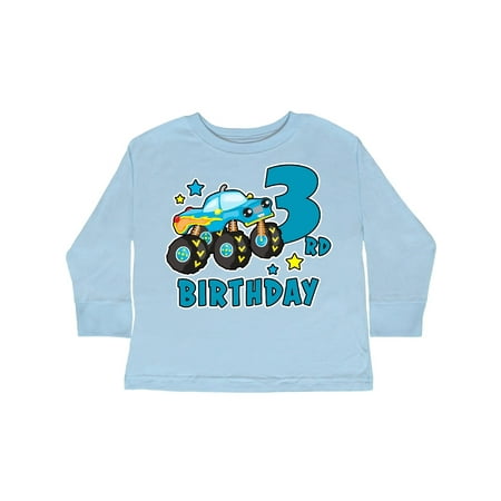 

Inktastic 3rd Birthday Monster Truck Gift Toddler Boy Girl Long Sleeve T-Shirt