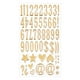 thumbnail image 2 of Pegatinas doradas de letras metálicas – Calcomanías del alfabeto brillantes y esponjosas • Acabado autoadhesivo en relieve • Para diarios, álbumes de recortes, envolventes de regalo, Navidad, 2 of 2