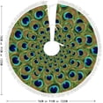 thumbnail image 5 of GZHJMY Christmas Tree Skirt Xmas Tree Skirts 48" Peacock Feathers Christmas Tree Mat for Christmas Holiday Party Ornaments, 5 of 5