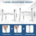 thumbnail image 3 of Eligible Width & Height Adjustable Raised Toilet Seat with Handles, Toilet Seat Risers for Seniors, Toilet Riser with Handles, Elevated Toilet Seat with Handles (with Bucket), 3 of 10