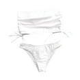 thumbnail image 4 of Traje de baño de playa con correa superior de tubo trasero de color sólido dividido cómodo para mujer OAVQHLG3B Store lin121212, 4 of 4