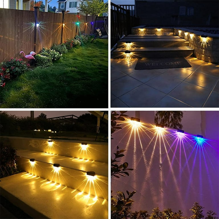 Lights for Garden, Waterproof Solar Lights Decoration, 2 PCS Solar Garden Lights for Patio, Garden Steps, Solar Light with 2 Modes, Warm White/Colour Changing - Walmart.com