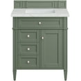 thumbnail image 6 of James Martin Vanities Brittany 30" Single Vanity, Bright White, w/ 3 CM Ethereal Noctis Quartz Top, 6 of 7