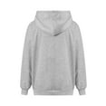thumbnail image 3 of Seyurigaoka Women Juniors Casual Outwear, Animal Letter Long Sleeve Zipper Sweatshirt, 3 of 9