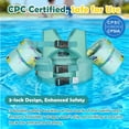thumbnail image 2 of MoKo Kids Floaties Vest for 25-66 lbs, Water Wing Arm Floaties Swim Training Equipment, Indigo Crab, 2 of 6